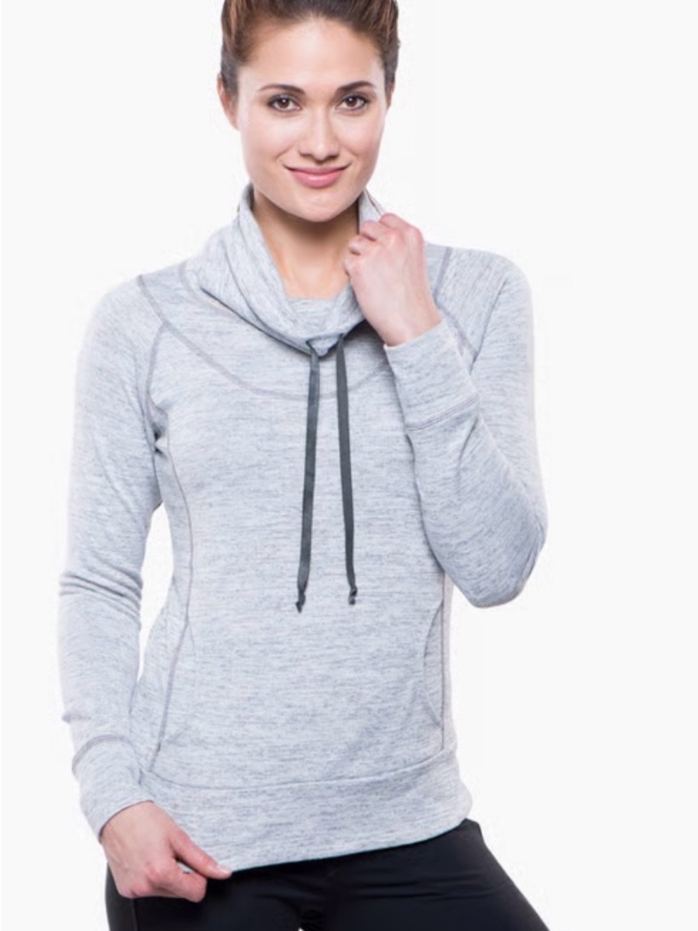 Kuhl Brand Lea Pullover Gray Funnel Neck Lower in the Back